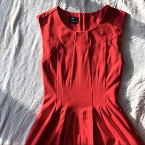 Red orange dress